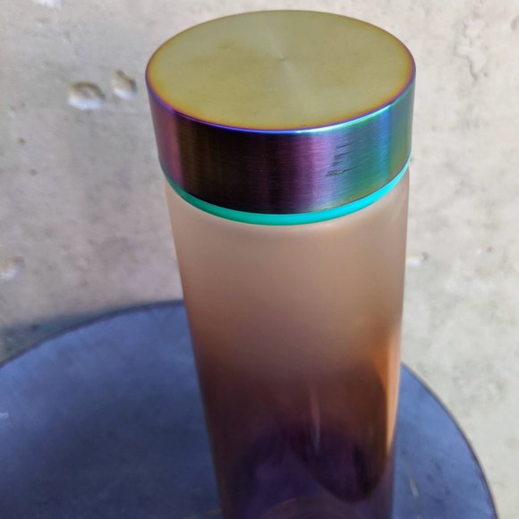 NWT Starbucks Frosted Purple Orange Glass Bottle - Picture 8 of 10